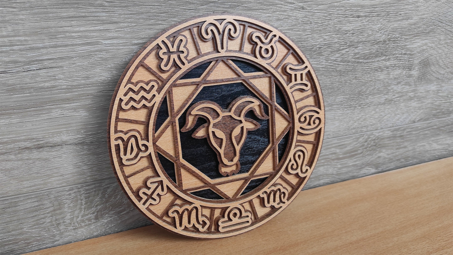 C200-Capricorn Layered Scroll Saw Pattern - Alex Fox Patterns