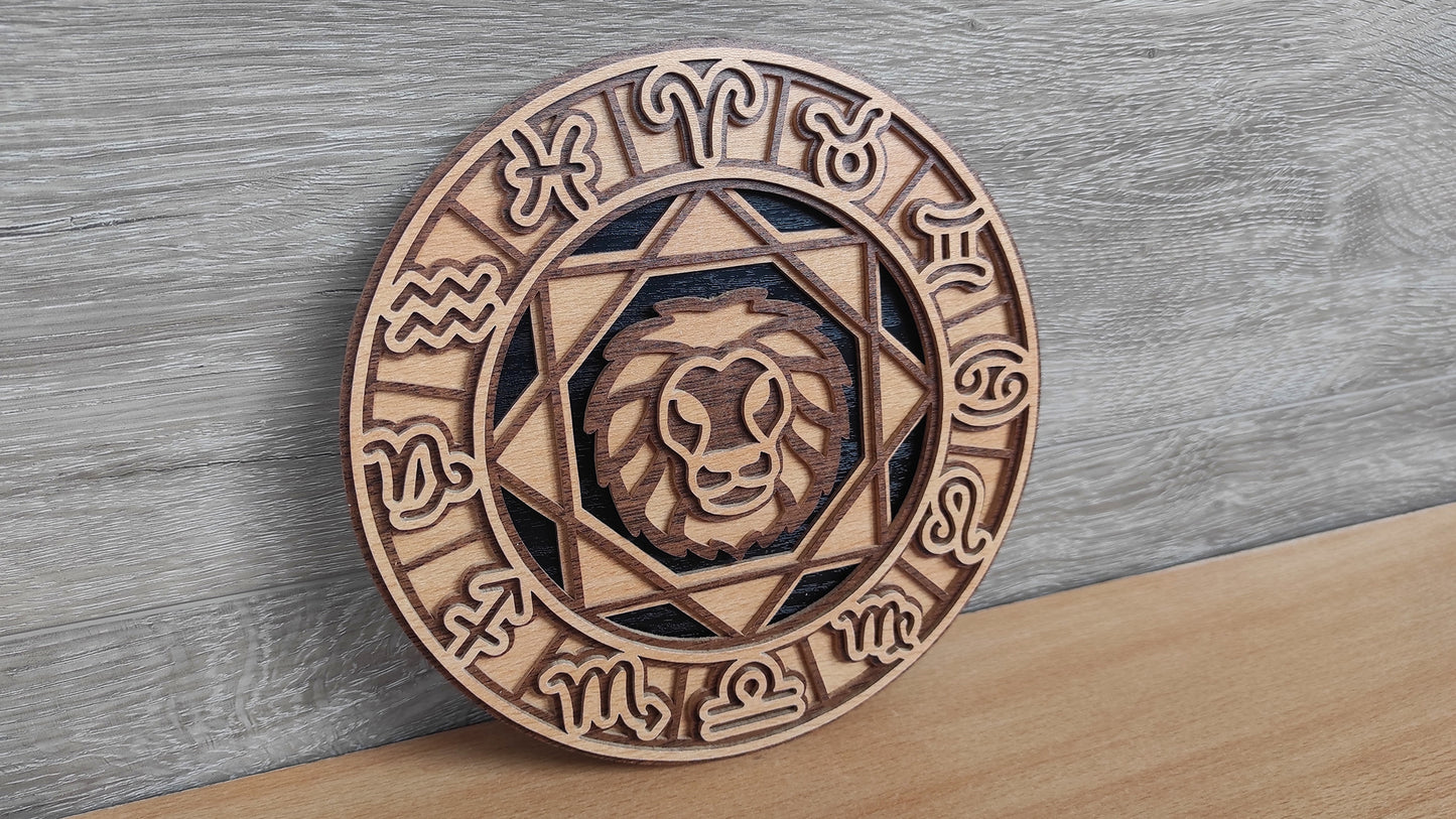 C200-Leo Layered Scroll Saw Pattern - Alex Fox Patterns