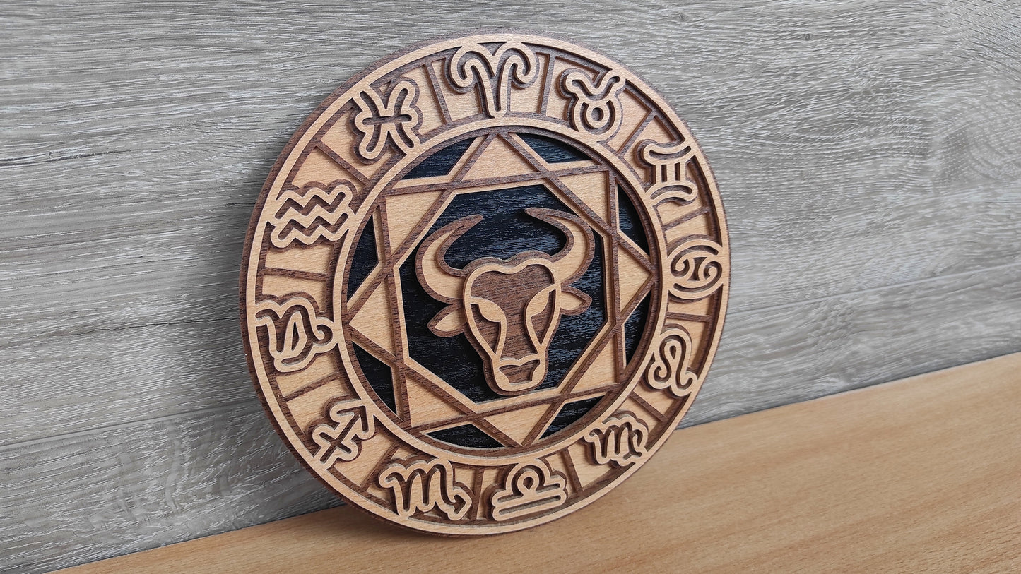 C200-Taurus Layered Scroll Saw Pattern - Alex Fox Patterns