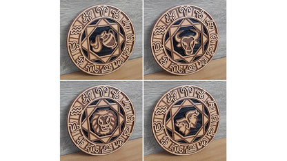 C200-Zodiac Sign Set Layered Scroll Saw Patterns - Alex Fox Patterns