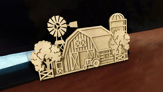 C203-Farm Countryside Scroll Saw Pattern - Alex Fox Patterns