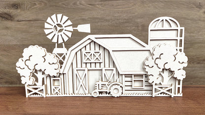 C203-Farm Tractor Scroll Saw Pattern - Alex Fox Patterns