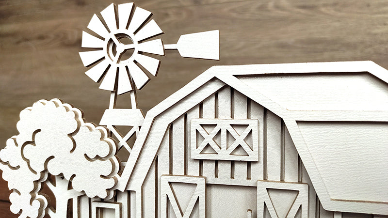C203-Farm Layered Scroll Saw Pattern - Alex Fox Patterns