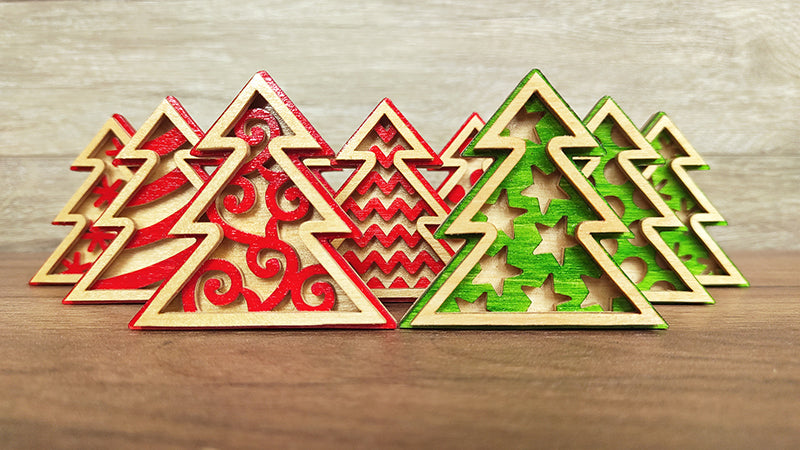 C204-Christmas Tree Puzzle Layered Scroll Saw Pattern - Alex Fox Patterns