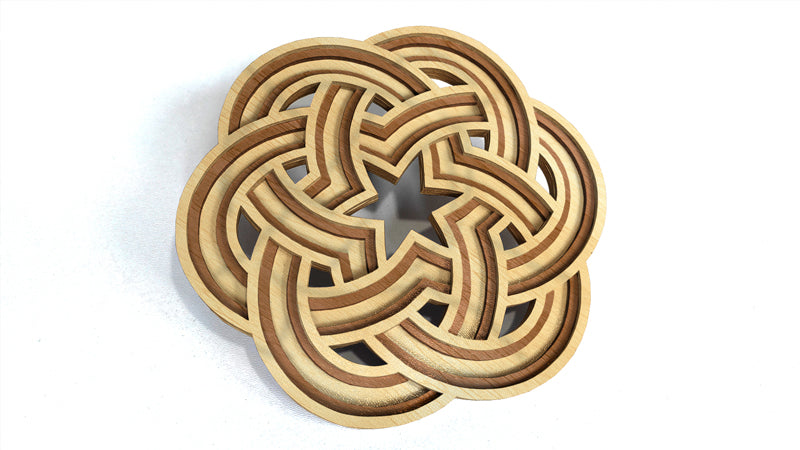 C205-Celtic Knot Layered Scroll Saw Pattern - Alex Fox Patterns