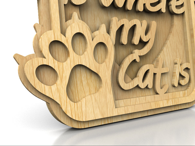 C207-Home Layered Scroll Saw Pattern - Alex Fox Patterns