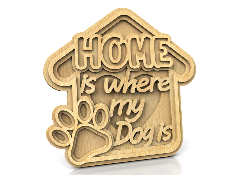 C207-Home Layered Scroll Saw Pattern - Alex Fox Patterns