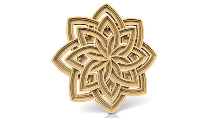 C208-Ornament Layered Scroll Saw Pattern - Alex Fox Patterns