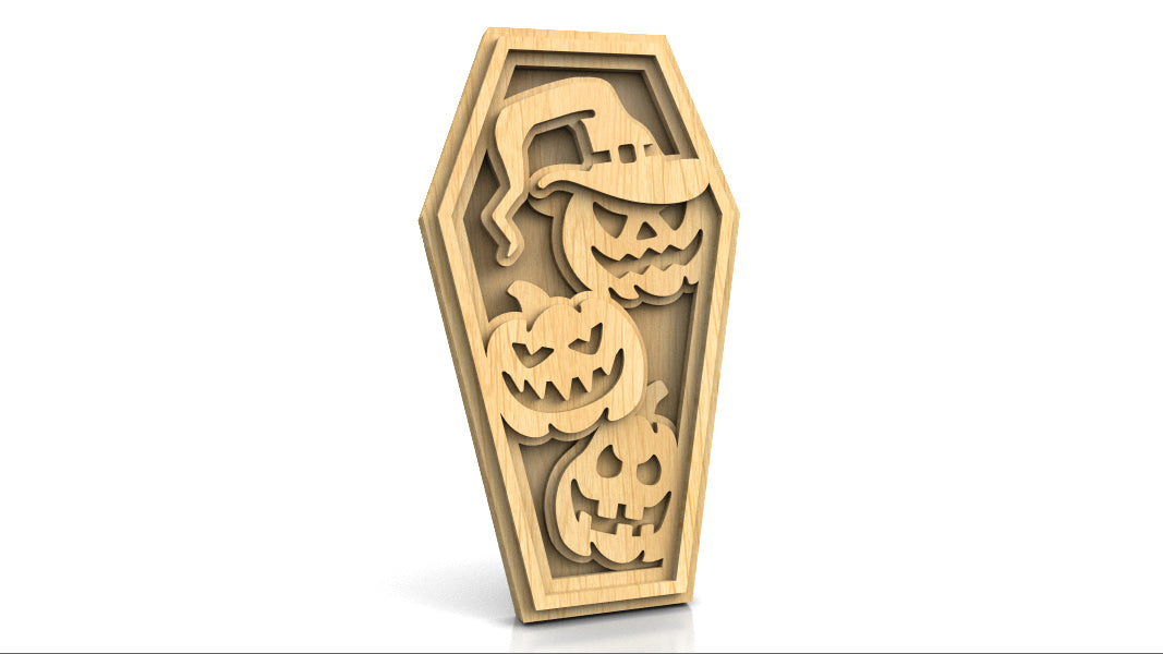 C211-Halloween Pumpkin Layered Scroll Saw Patterns - Alex Fox Patterns
