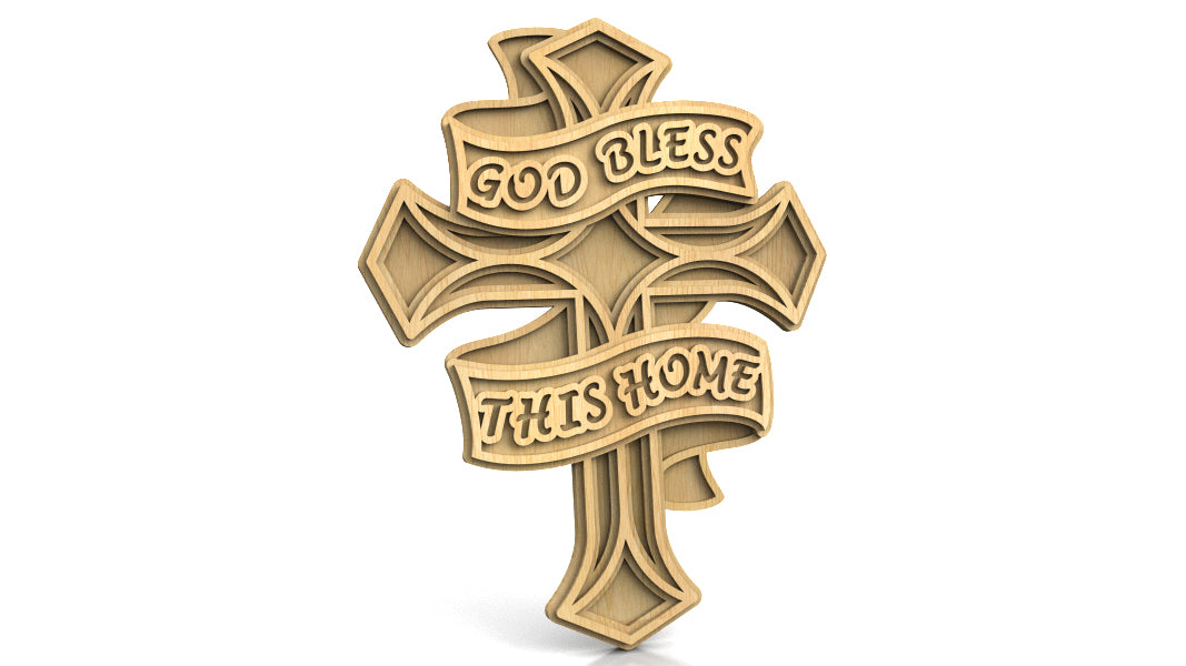 C214-God Bless This Home Scroll Saw Pattern - Alex Fox Patterns
