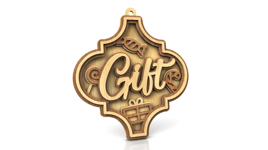 C216-Christmas Ornament Set Layered Scroll Saw Patterns - Alex Fox Patterns
