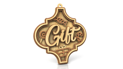 C216-Christmas Ornament Set Layered Scroll Saw Patterns - Alex Fox Patterns