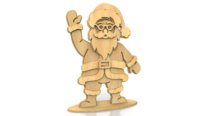 C217-Santa Layered Scroll Saw Pattern - Alex Fox Patterns