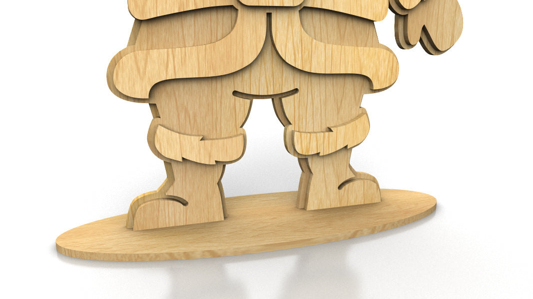 C217-Santa Layered Scroll Saw Pattern - Alex Fox Patterns