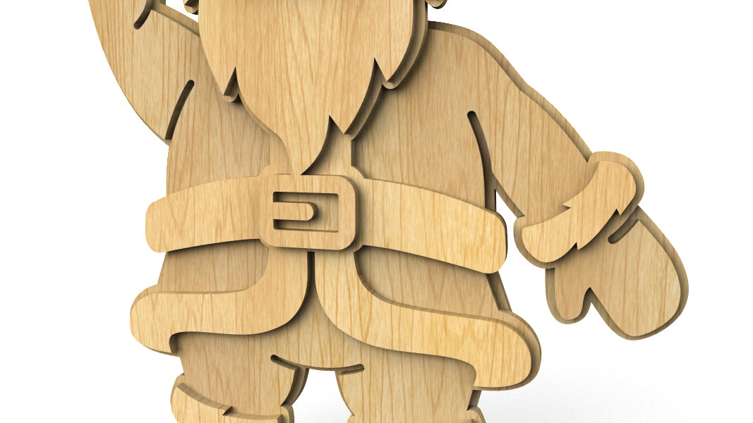 C217-Santa Layered Scroll Saw Pattern - Alex Fox Patterns
