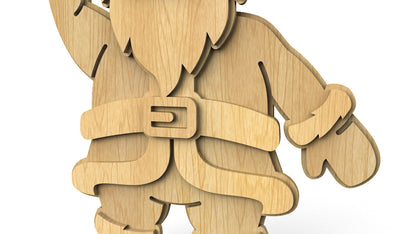 C217-Santa Layered Scroll Saw Pattern - Alex Fox Patterns