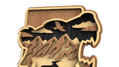 C227-Bear Layered Scroll Saw Pattern - Alex Fox Patterns