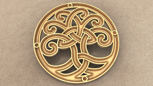 C229-Celtic Tree of Life Layered Scroll Saw Pattern - Alex Fox Patterns