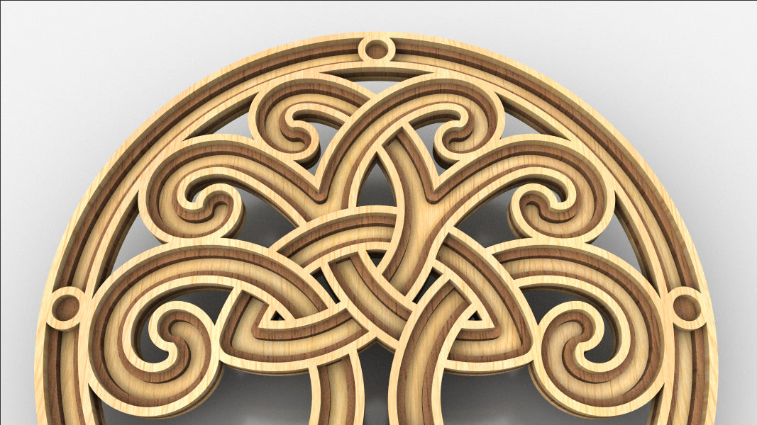 C229-Celtic Tree of Life Layered Scroll Saw Pattern - Alex Fox Patterns