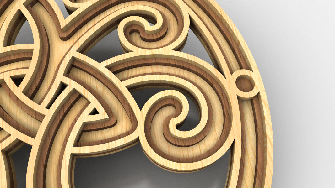 C229-Celtic Tree of Life Layered Scroll Saw Pattern - Alex Fox Patterns