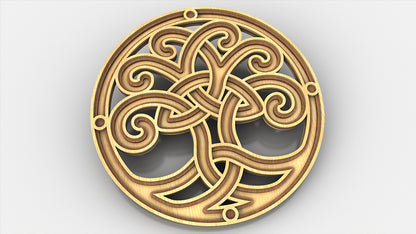 C229-Celtic Tree of Life Layered Scroll Saw Pattern - Alex Fox Patterns