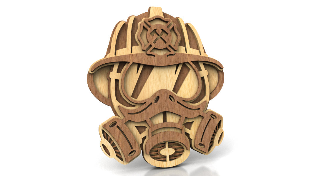 C230-Firefighter Layered Scroll Saw Pattern - Alex Fox Patterns