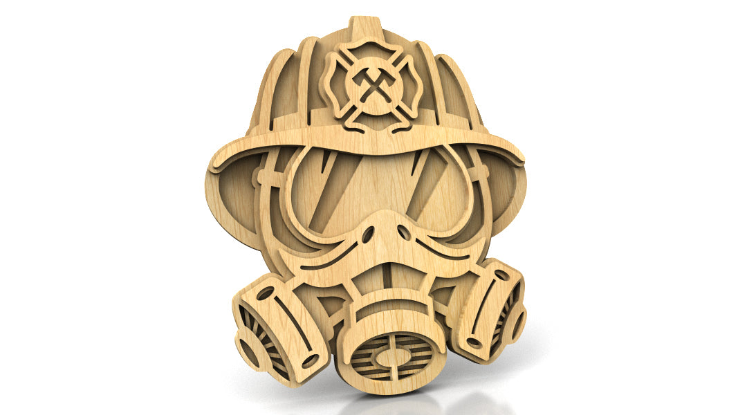 C230-Firefighter Layered Scroll Saw Pattern - Alex Fox Patterns