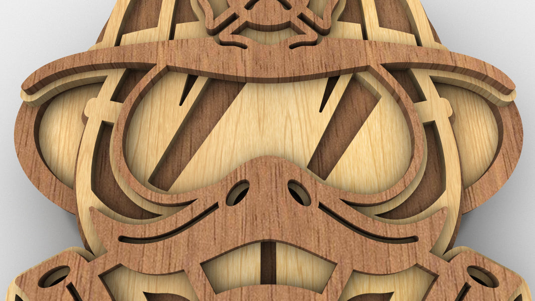 C230-Firefighter Layered Scroll Saw Pattern - Alex Fox Patterns