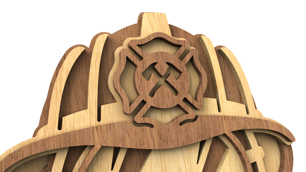 C230-Firefighter Layered Scroll Saw Pattern - Alex Fox Patterns