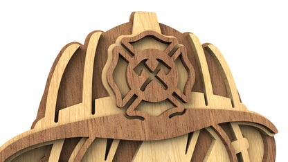 C230-Firefighter Layered Scroll Saw Pattern - Alex Fox Patterns