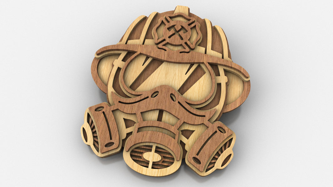 C230-Firefighter Layered Scroll Saw Pattern - Alex Fox Patterns