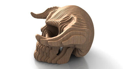 C232-Devil Skull Scroll Saw Pattern - Alex Fox Patterns