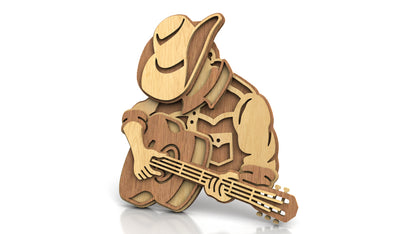 C234-Country Music Layered Scroll Saw Pattern - Alex Fox Patterns