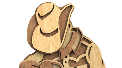 C234-Country Music Layered Scroll Saw Pattern - Alex Fox Patterns