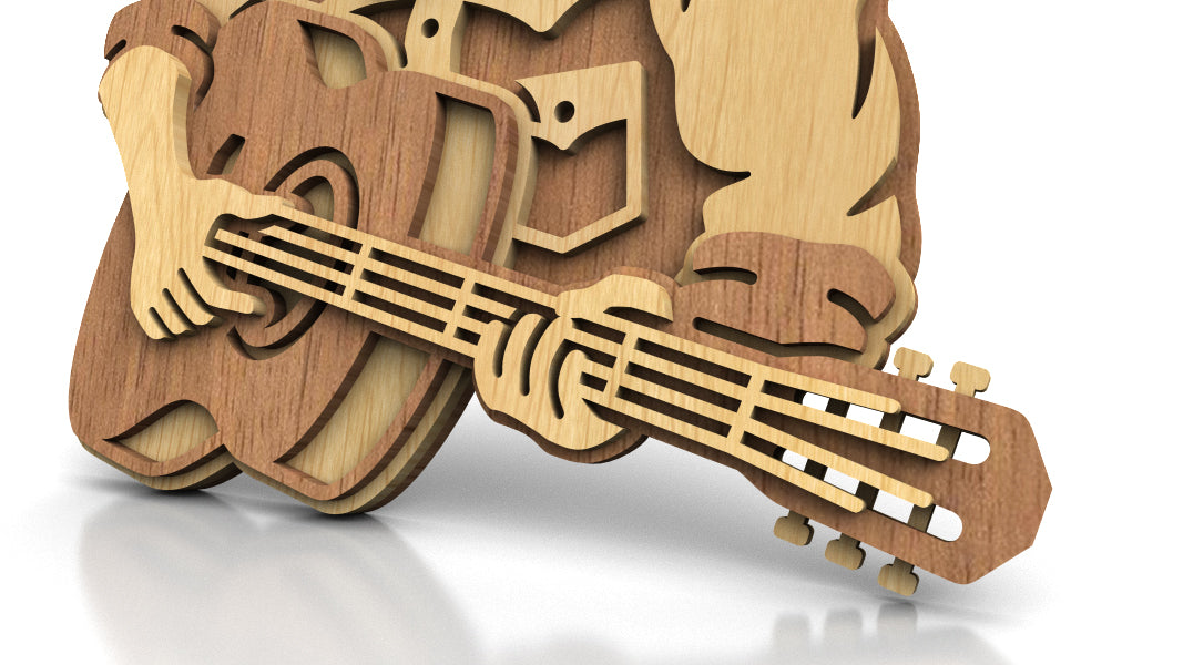 C234-Country Music Layered Scroll Saw Pattern - Alex Fox Patterns