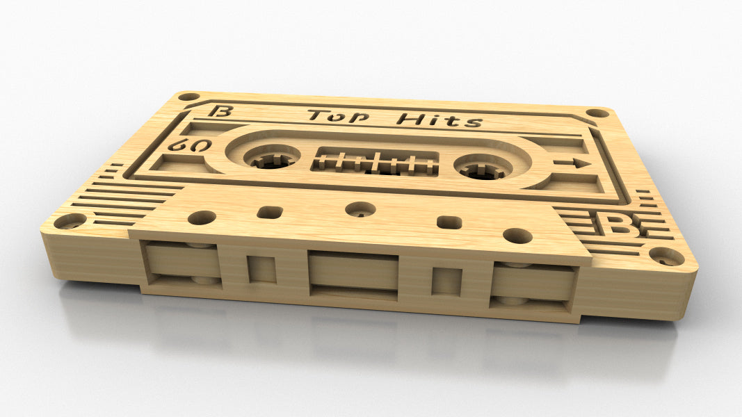 C236-Audio Cassette Layered Scroll Saw Pattern - Alex Fox Patterns