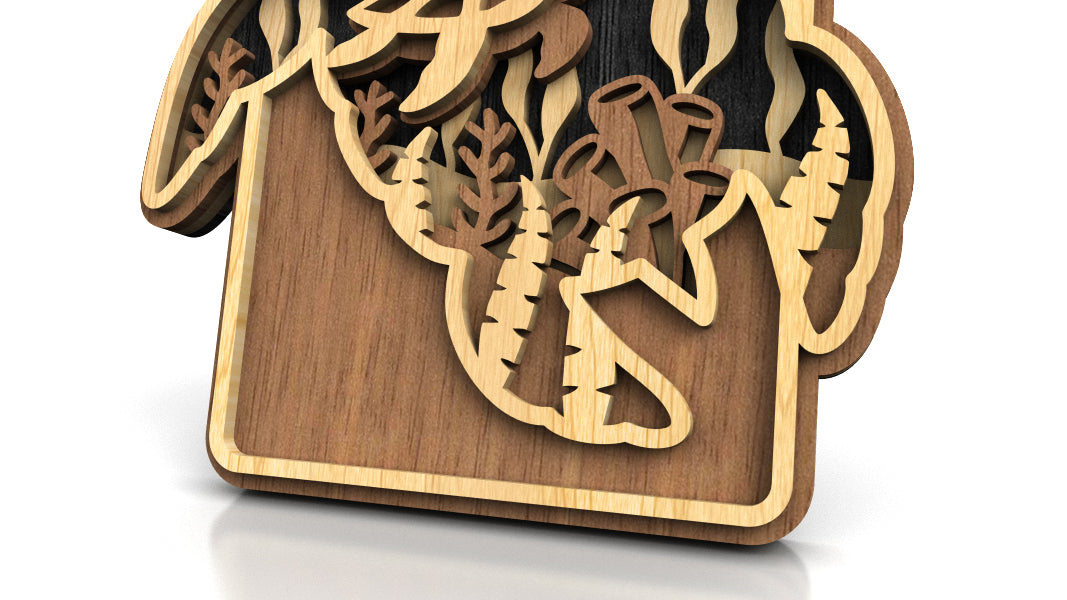 C237-Turtle Layered Scroll Saw Pattern - Alex Fox Patterns
