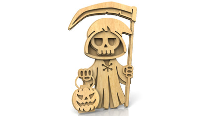 C238-Halloween Reaper Scroll Saw Pattern - Alex Fox Patterns