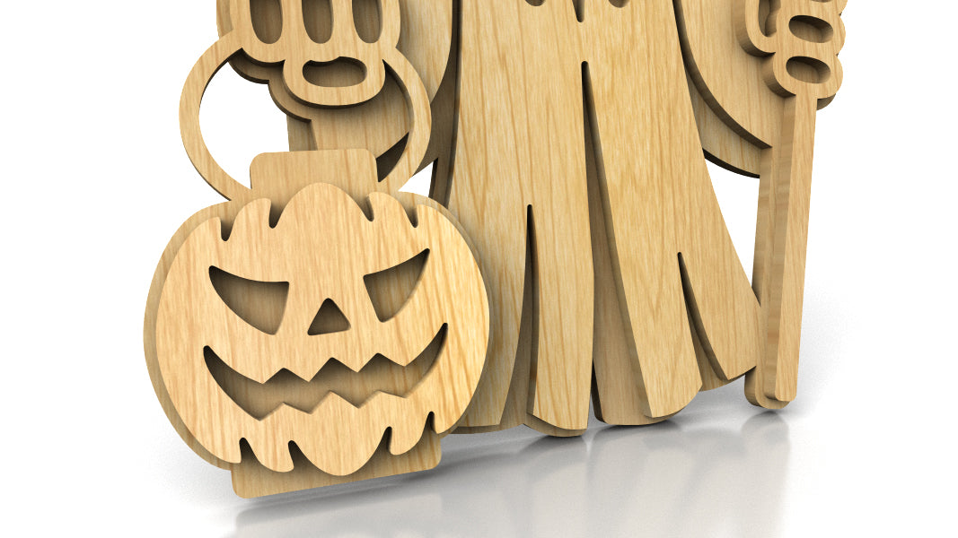 C238-Halloween Layered Scroll Saw Pattern - Alex Fox Patterns