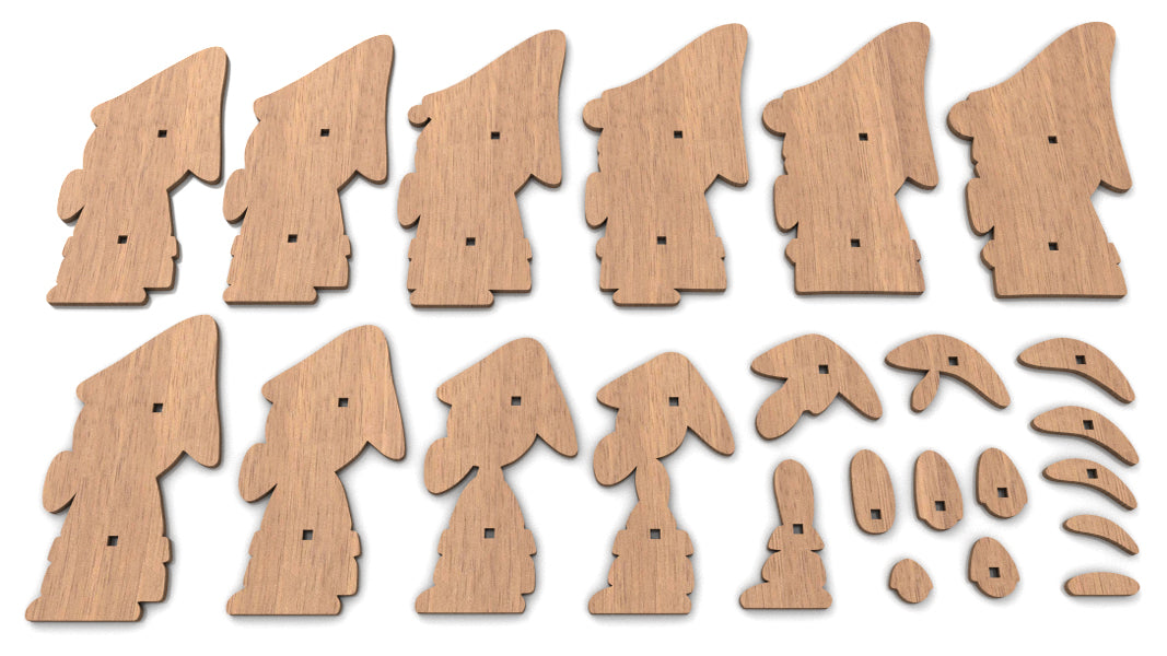 C242-Gnome Scroll Saw Pattern - Alex Fox Patterns