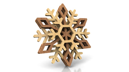C243-Snowflake Set Layered Scroll Saw Patterns - Alex Fox Patterns