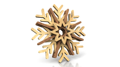 C243-Snowflake Set Layered Scroll Saw Patterns - Alex Fox Patterns