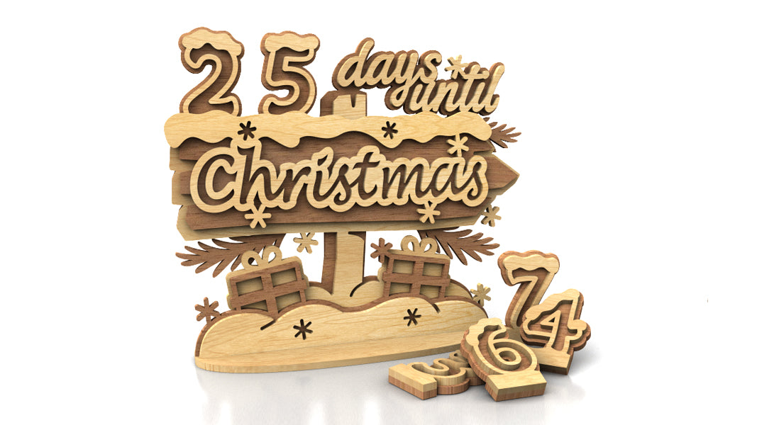 C245-Christmas Calendar Layered Scroll Saw Pattern - Alex Fox Patterns