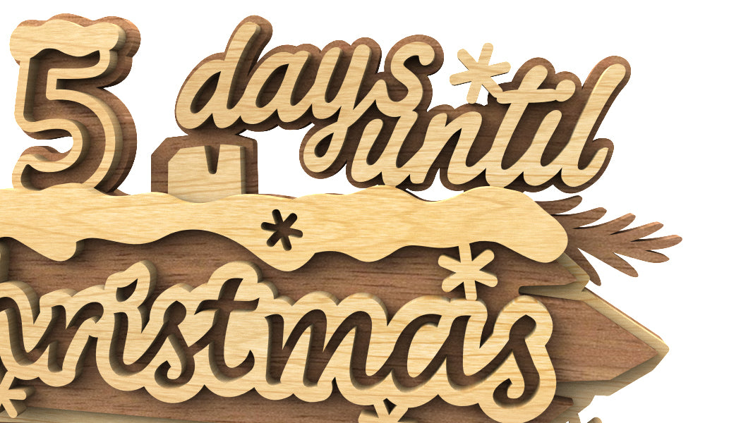 C245-Christmas Calendar Layered Scroll Saw Pattern - Alex Fox Patterns
