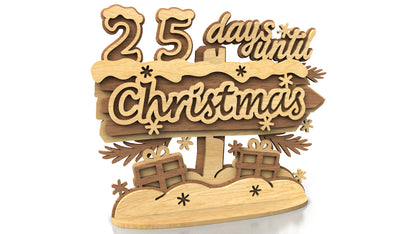 C245-Christmas Calendar Layered Scroll Saw Pattern - Alex Fox Patterns