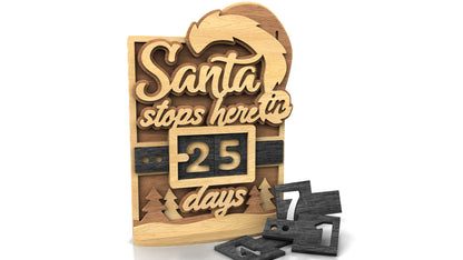 C246-Christmas Calendar Layered Scroll Saw Pattern - Alex Fox Patterns