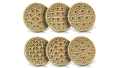 C249-Sphere Set Layered Scroll Saw Patterns - Alex Fox Patterns