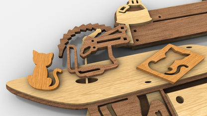 C250-Scroll Saw Layered Scroll Saw Pattern - Alex Fox Patterns