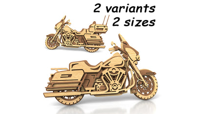 C252-Motorcycle Layered Scroll Saw Pattern - Alex Fox Patterns