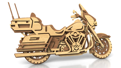 C252-Motorcycle Layered Scroll Saw Pattern - Alex Fox Patterns